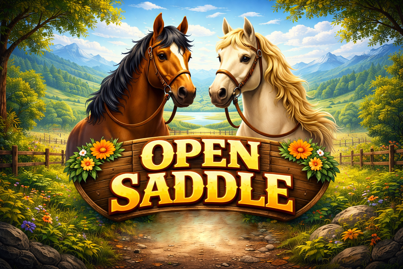 Open Saddle Artwork Hintergrund